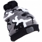 Preview: RidgeMonkey Camo Bobble Hat Black / White