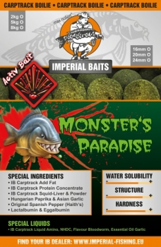 Preview: Imperial Fishing IB Carptrack Monster's Paradise Activ Bait Boilie - 2 kg / 16 mm