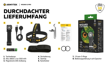 Armytek Wizard C2 Pro Magnet USB Kaltweiß Licht