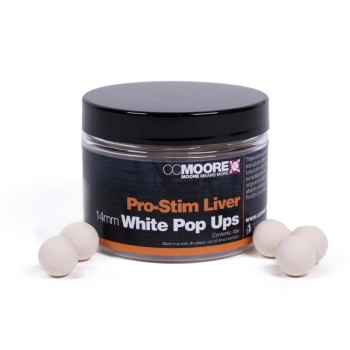 CCMoore White Pop Ups Pro-Stim Liver - 14 mm - 45St.