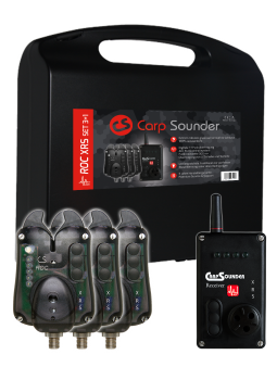 Carp Sounder ROC XRS ACC NEON BLACK 3+1 Set im Transportkoffer