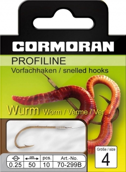 Cormoran Profiline Vorfachhaken Wurm Gr 4 / 0,25 mm