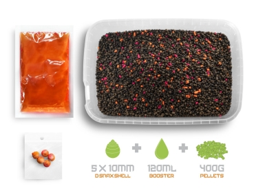 Preview: Delphin Method Feeder Pellet box Reaxe READY&GO - Mango-Pfirsich