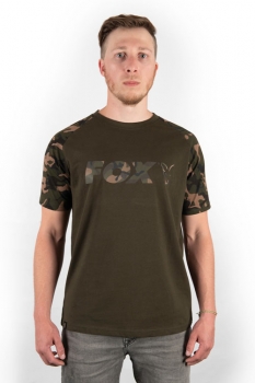 Fox Camo/Khaki Chest Print T-Shirt - Large