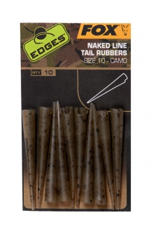 Fox Edges Camo Naked Line Tail Rubbers - Size 10
