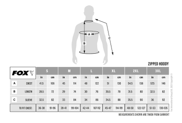 Fox LW Black/Camo Split Zip Hoody XXL