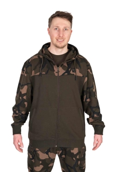 Fox LW Khaki/Camo Split Zip Hoody L