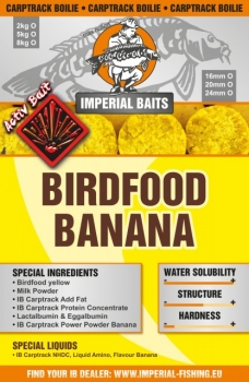 Preview: Imperial Fishing IB Carptrack Banana Activ Bait Boilie - 2 kg / 16 mm