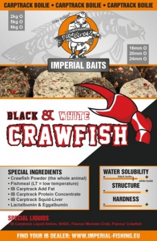 Preview: Imperial Fishing IB Carptrack Crawfish black & white Boilie - 1 kg / 20 mm