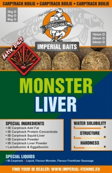 Preview: Imperial Fishing IB Carptrack Monster-Liver Activ Bait Boilie - 2 kg / 16 mm