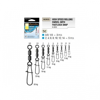 Komatsu Swivels - High Speed Rolling Swivel with Fastlock Snap Gr.2 - 5pcs