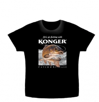 Konger T-Shirts Schwarz - Karpfen L