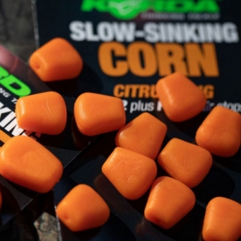 Korda Fake Food Slow Sinking Corn - Citrus Zing - Orange