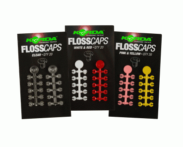Korda Floss Caps - White / Red