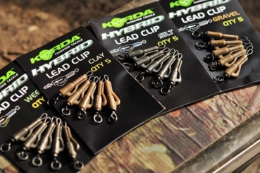 Korda Hybrid Lead Clips - Gravel - 8pcs