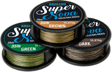 Preview: Kryston Super Nova Solid Bag Supple Braid - 15lb x 20m Dark Silt