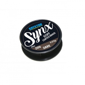Kryston Synx Stiff Coated Braid - 30lb x 20m Dark Silt