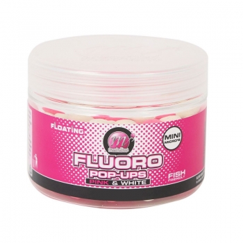 Mainline Baits Fluoro Pop Ups Pink & White Cell - 8mm