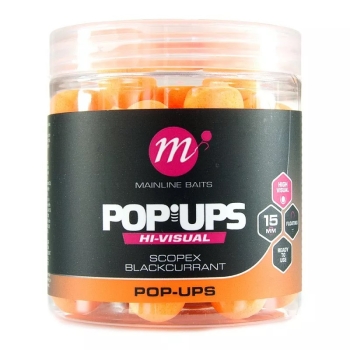 Mainline Baits Hig Visual Pop Ups 15 mm Scopex & Blackcurrant