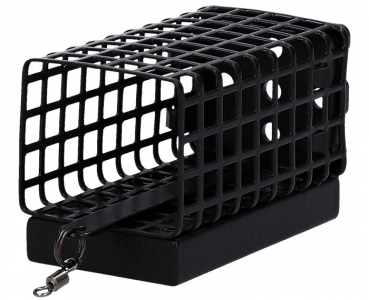 Mikado Futterkorb Metall Eckig mit Boden 25g - Schwarz