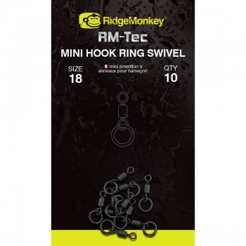 RidgeMonkey RM-TEC Mini Hook Ring Swivel - Size 18