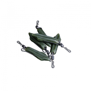 Preview: RidgeMonkey Uni Lead Clip Camo Green - 5 Stück 