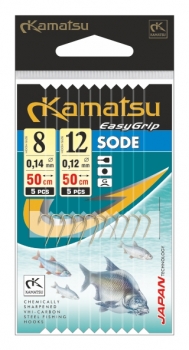 Kamatsu SODE Vorfachhaken Weißfisch 5x Gr 8/0,14mm & 5x Gr 12/0,12mm