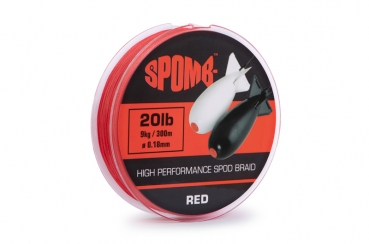 Spomb Braid Red 300 m 20 lb 0,18 mm