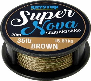 Kryston Super Nova Solid Bag Supple Braid - 35lb x 20m Gravel Brown