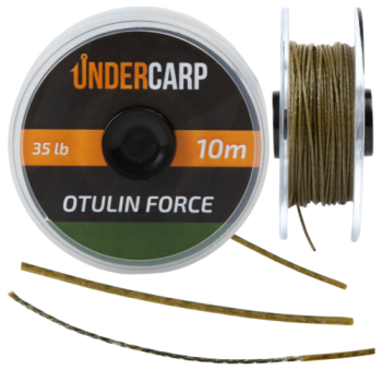 Undercarp Geflochtenes Vorfach mit Beschichtung 10m - 35lbs OTULIN FORCE – Grün