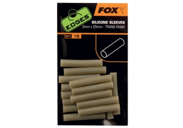 Fox Silicone Sleeves Trans Khaki 3mm x 25mm