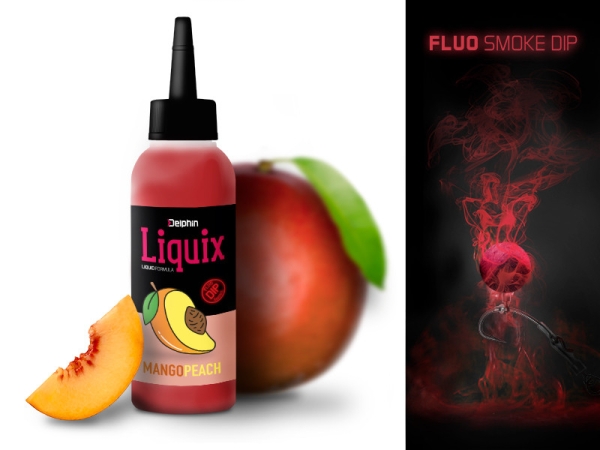 Delphin Fluo Dip SNAX Liquix 100ml Mango-Pfirsich