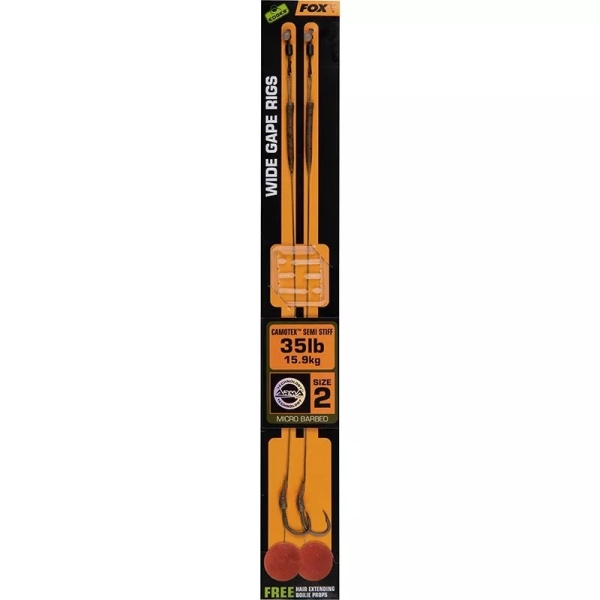 Fox Edges Wide Gape 4 - 25 lb Camotex Semi Stiff