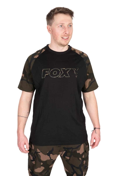 Fox Black/Camo Outline T-Shirt L