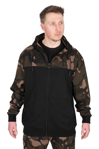 Fox LW Black/Camo Split Zip Hoody XL