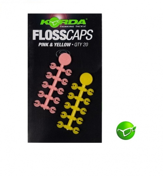 Korda FlossCaps - Pink & Yellow