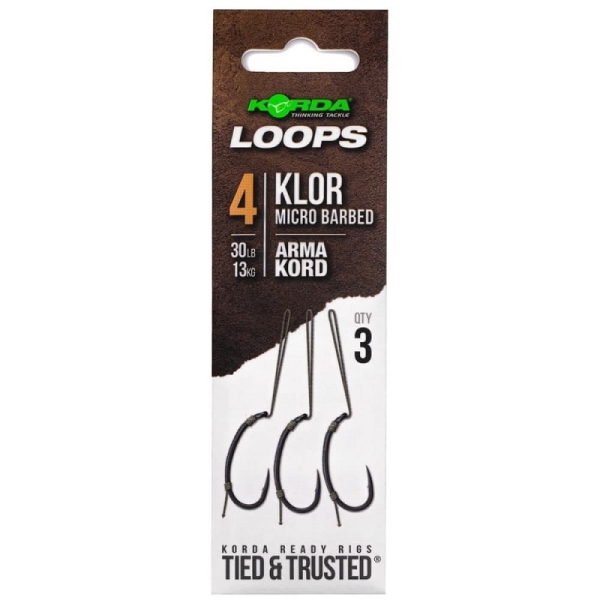Korda Loop Rigs Klor Size 4 - 30lb