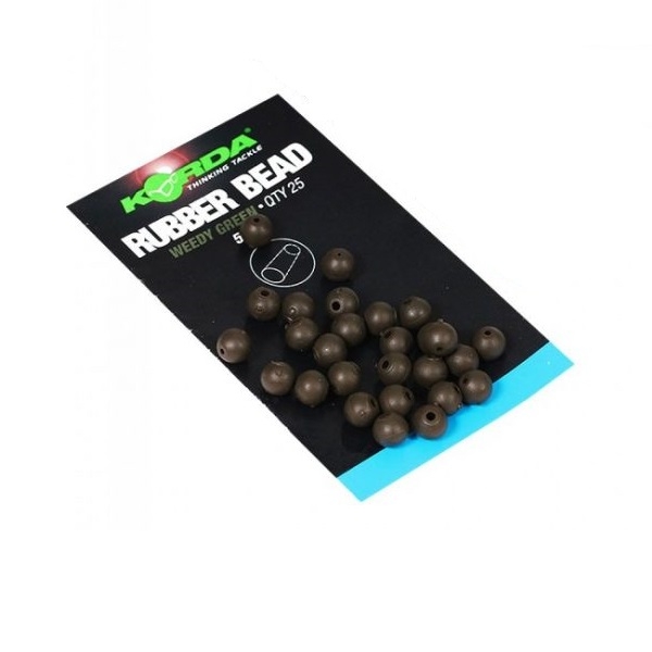 Korda Safe Zone Rubber Bead Green - 4mm 25pcs