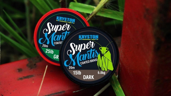 Kryston Super Mantis Coated Braid - 15lb x 20m Dark Silt