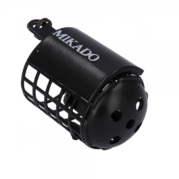 Mikado Futterkorb Metall Rund mit Boden 20g - Schwarz