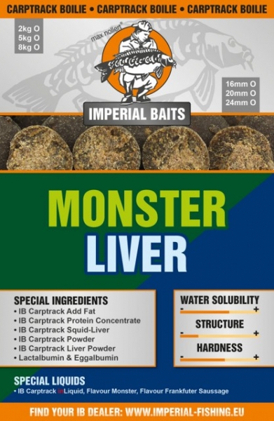 Imperial Fishing IB Carptrack Monster-Liver Boilie - 5 kg / 20 mm