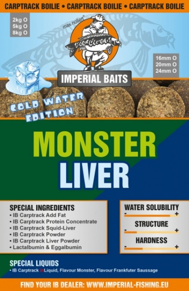Imperial Fishing IB Carptrack Monster-Liver Boilie CW - 2 kg / 16 mm