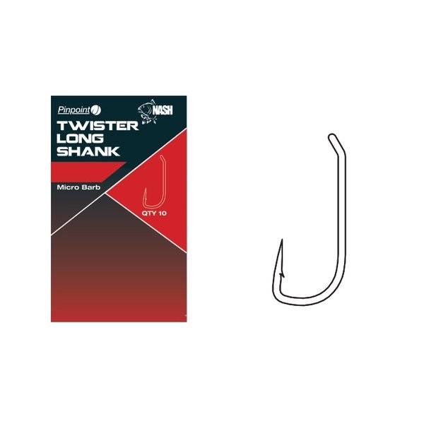 Nash Tackle Pinpoint Twister Long Shank Size 2