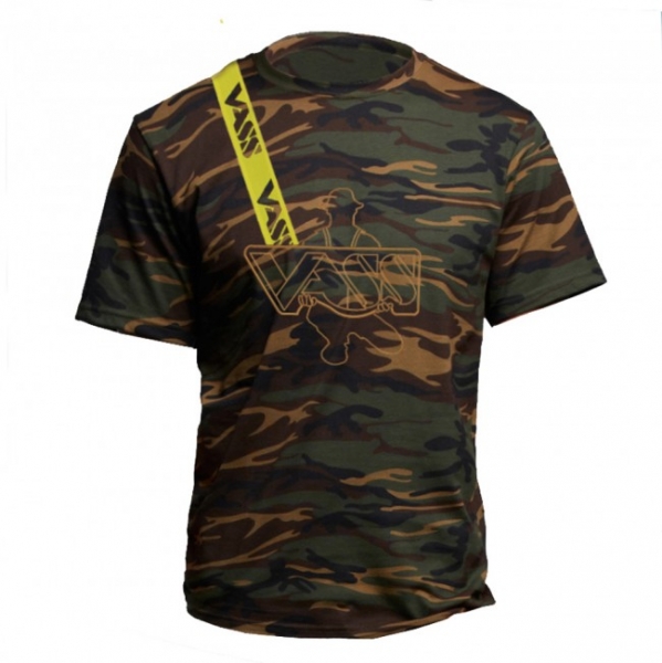 Vass Embroidered T-Shirt Camouflage Yellow Strap - XL