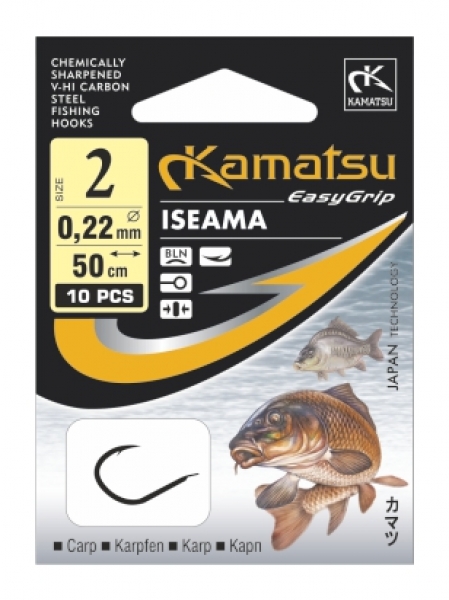 Kamatsu ISEAMA Vorfachhaken Karpfen Gr 4 / 0,22 mm
